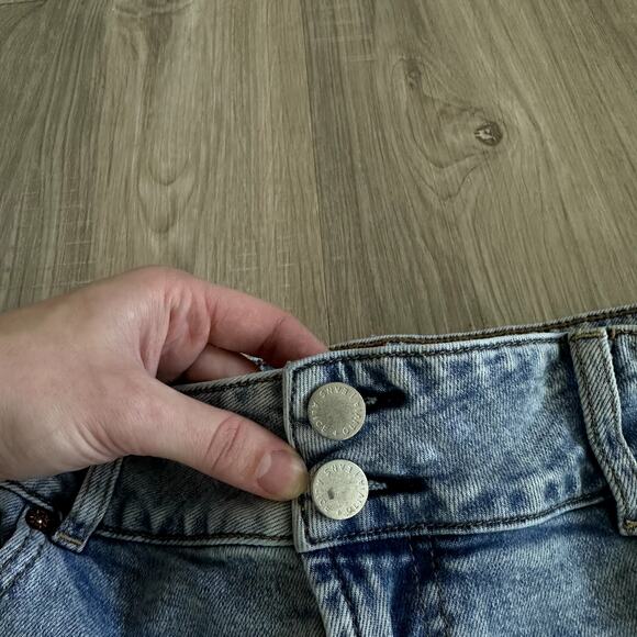 Alice + Olivia Stacey Low Rise Bell Bottom Jeans Bay Blue Size 31 - Picture 14 of 16